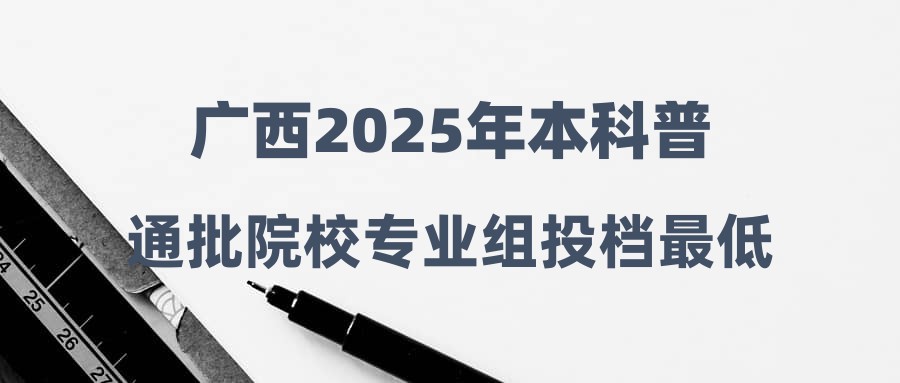 广西2025年本科普通批院校专业组投档最低分数线（首选物理科目组）