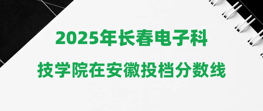 2025年长春电子科技学院在安徽投档分数线汇总